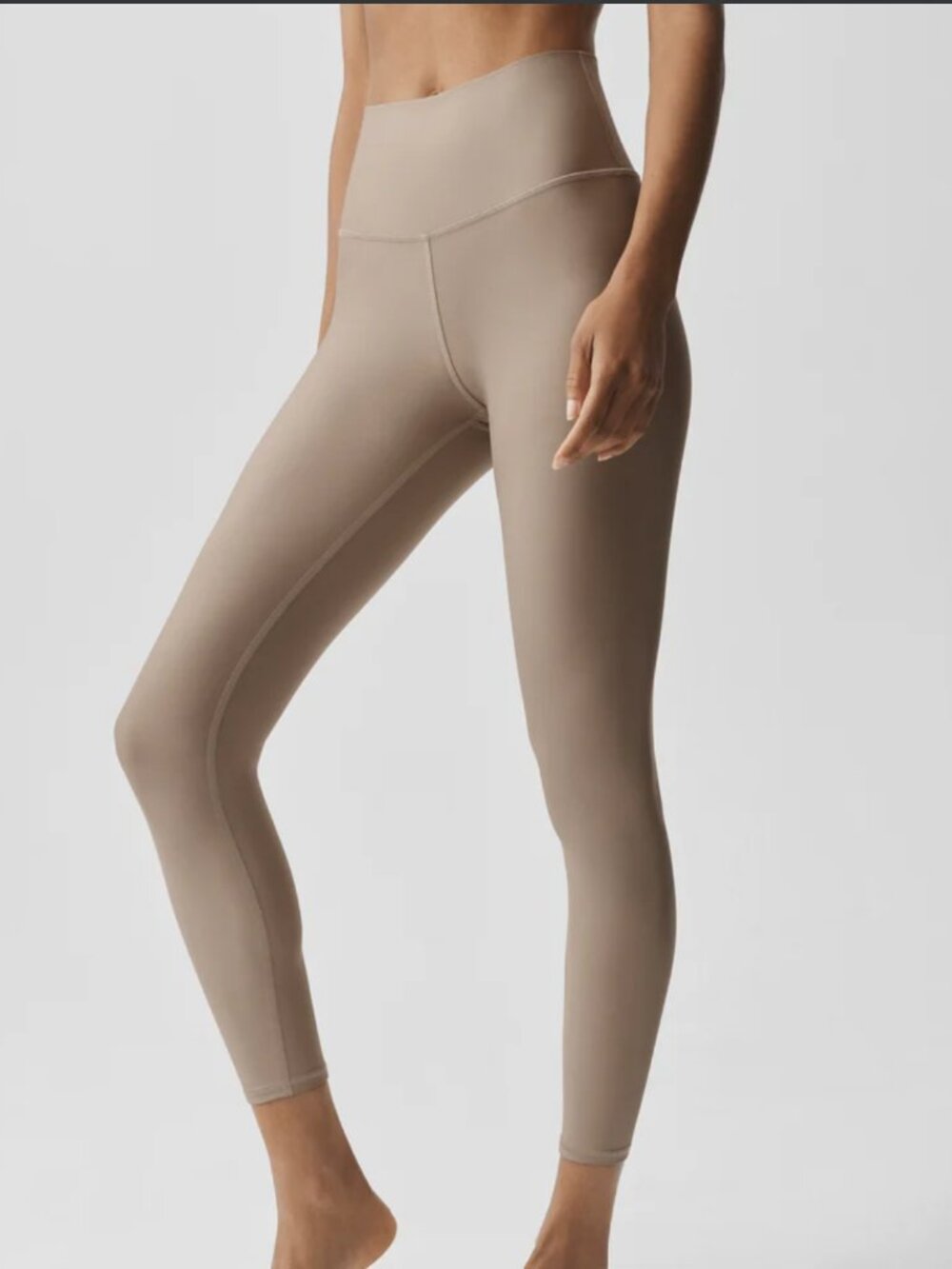 Alo Yoga Airlift High Waist Leggings Gravel Tan Size Medium 7/8